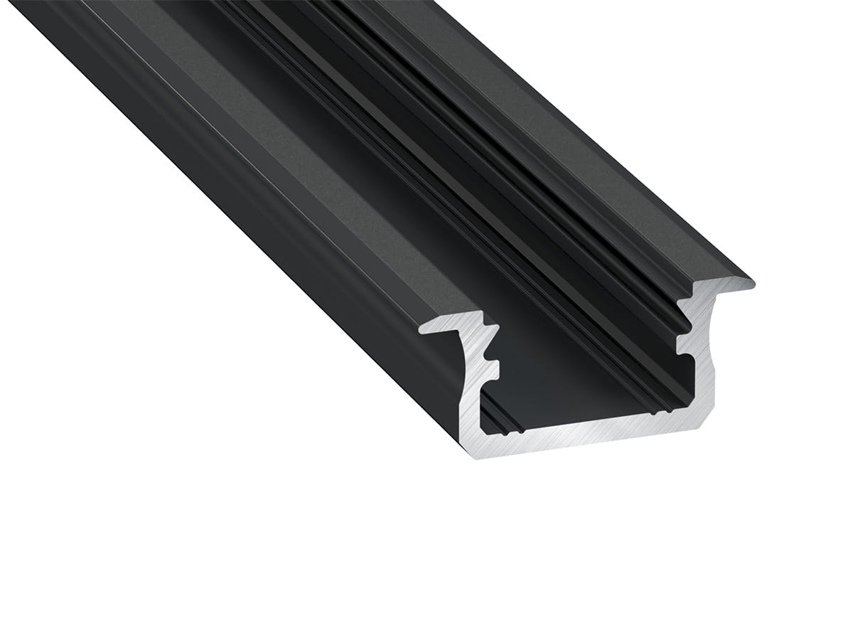  Profil wpuszczany B czarny anodowany 1m